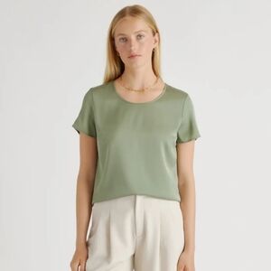Quince Washable Stretch Silk Tee